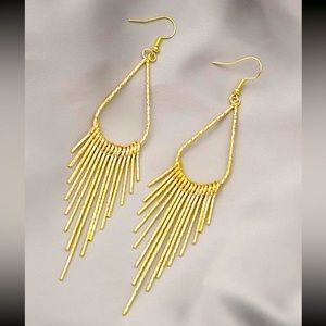 Beautiful Gold Tassel Earrings